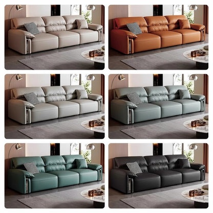 EliteLounge Electric Leather Sofa Bed with Adjustable Seating &amp; Chaise Manwatstore