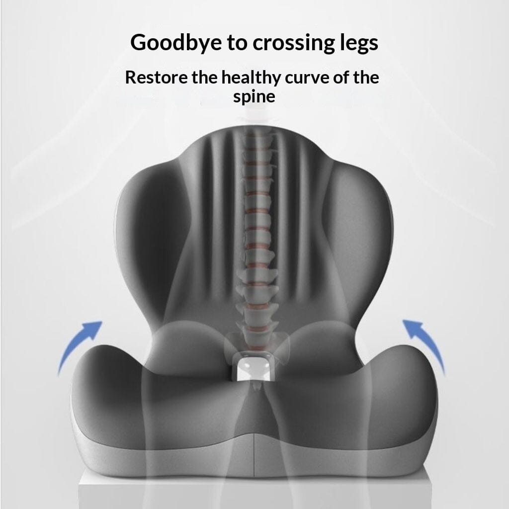 Ergonomic Lumbar Support Seat Cushion - Posture Correcting Memory Foam Chair Pad for Students Office Home Use 0 Manwatstore