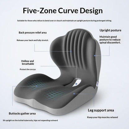 Ergonomic Lumbar Support Seat Cushion - Posture Correcting Memory Foam Chair Pad for Students Office Home Use 0 Manwatstore