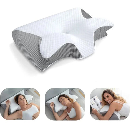 Ergonomic Memory Foam Cervical Pillow – 2-in-1 Contour Design for Neck Pain Relief Memory Foam Medicted Pillows Manwatstore