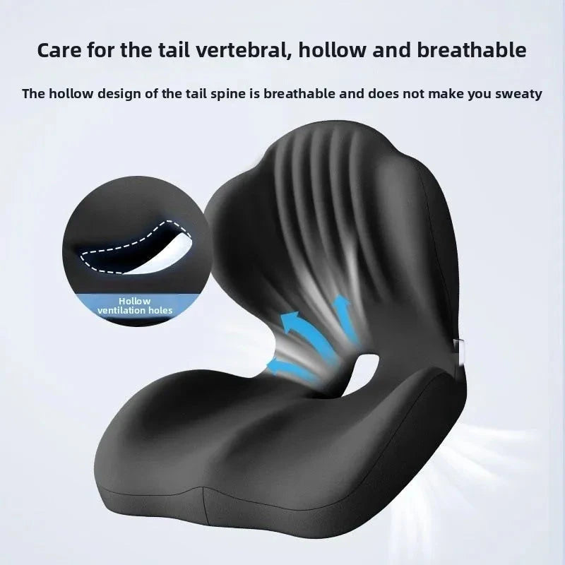 Ergonomic Seat & Backrest Cushion – Coccyx Support and Lumbar Protection for Office Chairs Memory Foam Medicted Pillows Manwatstore