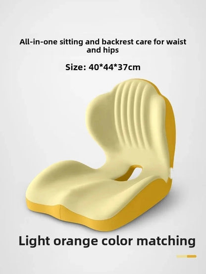 Ergonomic Seat &amp; Backrest Cushion – Coccyx Support and Lumbar Protection for Office Chairs Memory Foam Medicted Pillows Manwatstore