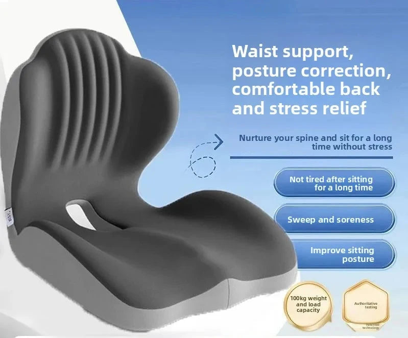 Ergonomic Seat &amp; Backrest Cushion – Coccyx Support and Lumbar Protection for Office Chairs Memory Foam Medicted Pillows Manwatstore