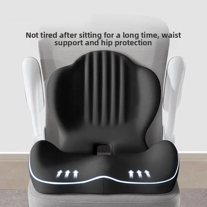 Ergonomic Seat &amp; Backrest Cushion – Coccyx Support and Lumbar Protection for Office Chairs Memory Foam Medicted Pillows Manwatstore