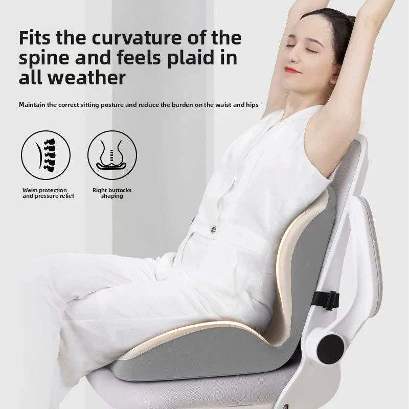 Ergonomic Seat &amp; Backrest Cushion – Coccyx Support and Lumbar Protection for Office Chairs Memory Foam Medicted Pillows Manwatstore