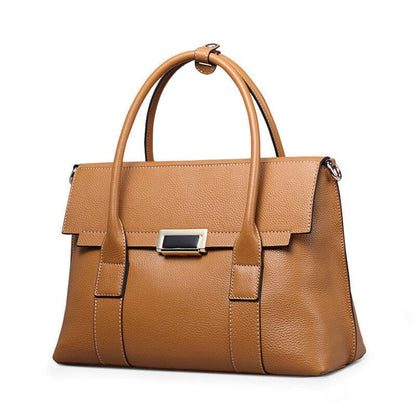 European And American New Leather Handbags, Big Bags, Ladies All-match Handbags, First Layer Cowhide Single Shoulder Messenger Bag 0 Manwatstore