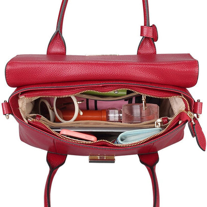 European And American New Leather Handbags, Big Bags, Ladies All-match Handbags, First Layer Cowhide Single Shoulder Messenger Bag 0 Manwatstore