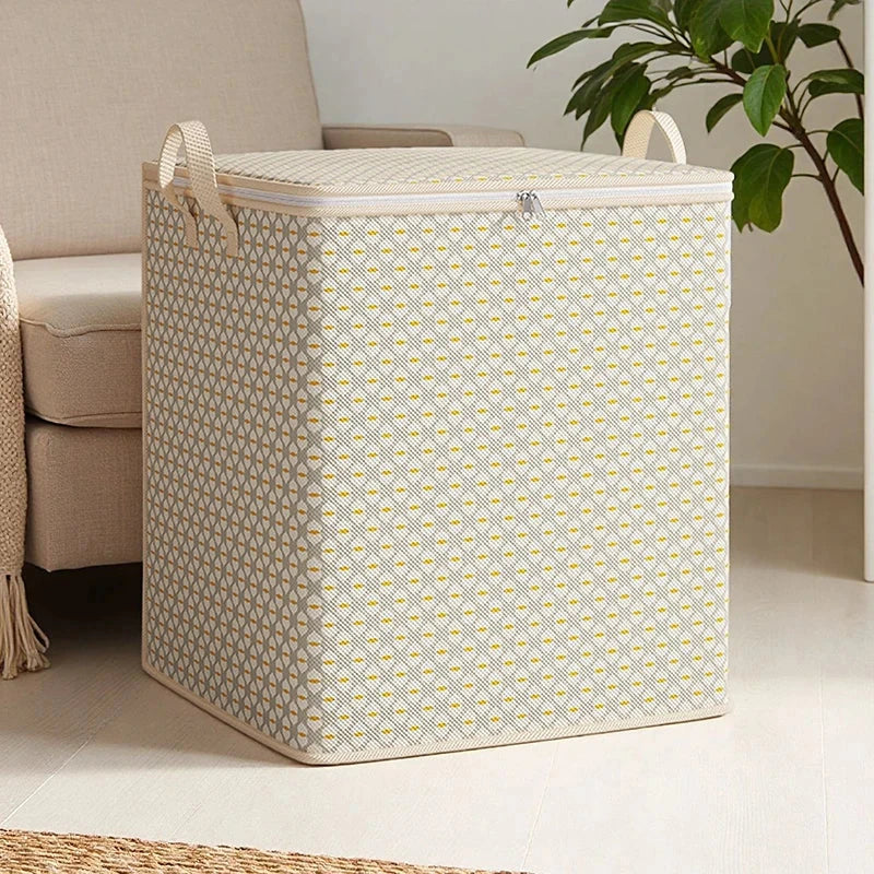 Extra Large Under-Bed Storage Bag - Zippered Multifunctional Organizer for Bedding, Clothes & Seasonal Items,Space-Saving Design Manwatstore