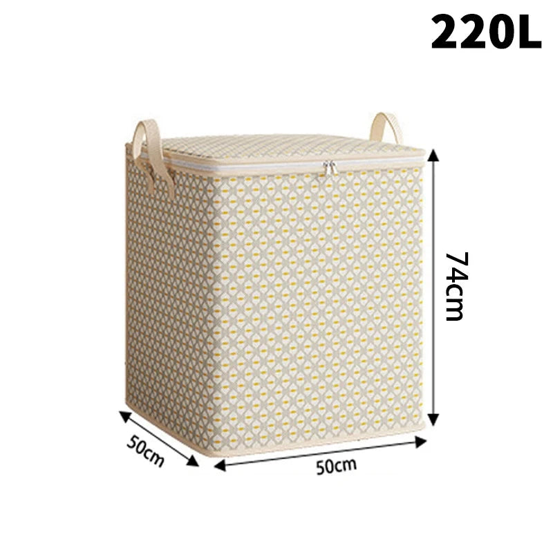 Extra Large Under-Bed Storage Bag - Zippered Multifunctional Organizer for Bedding, Clothes & Seasonal Items,Space-Saving Design Manwatstore