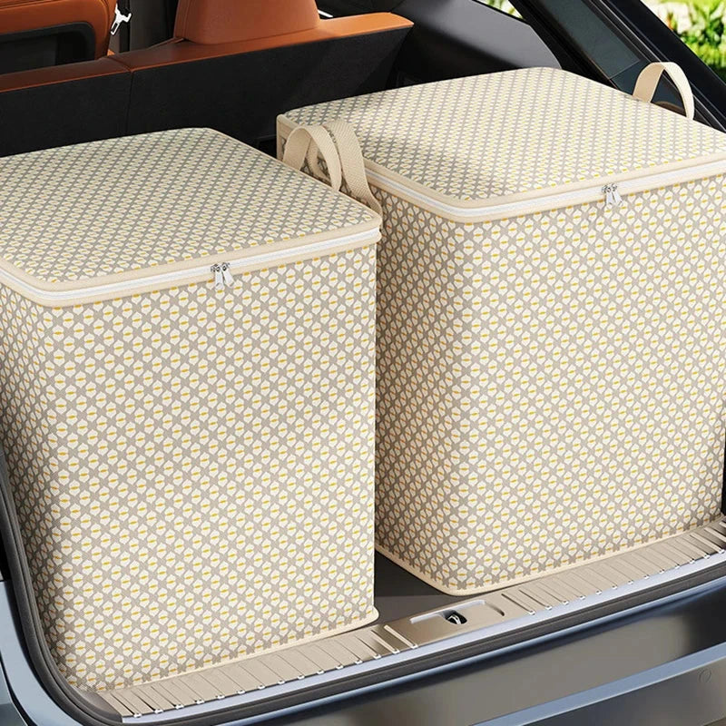 Extra Large Under-Bed Storage Bag - Zippered Multifunctional Organizer for Bedding, Clothes & Seasonal Items,Space-Saving Design Manwatstore