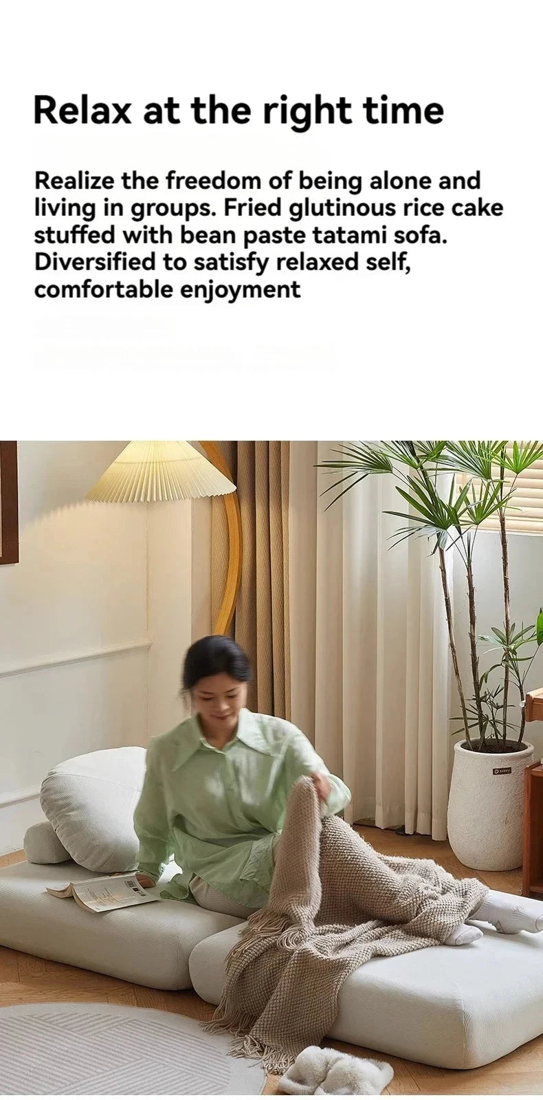 Fabric single sofa, sweet potato sofa bed, small-sized living room folding dual-use tatami, tofu block lazy sofa Manwatstore