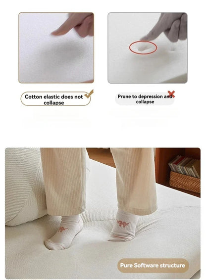 Fabric single sofa, sweet potato sofa bed, small-sized living room folding dual-use tatami, tofu block lazy sofa Manwatstore
