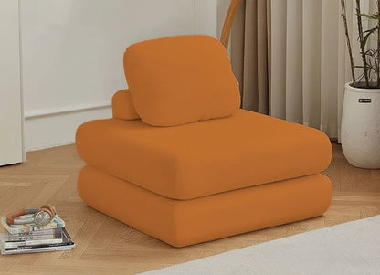Fabric single sofa, sweet potato sofa bed, small-sized living room folding dual-use tatami, tofu block lazy sofa Manwatstore