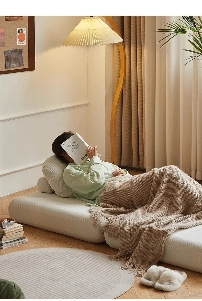 Fabric single sofa, sweet potato sofa bed, small-sized living room folding dual-use tatami, tofu block lazy sofa Manwatstore