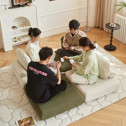 Fabric single sofa, sweet potato sofa bed, small-sized living room folding dual-use tatami, tofu block lazy sofa Manwatstore