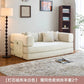 Fabric sofa bed folding dual-purpose free combination module sofa living room simple modern cream style teddy sofa Manwatstore
