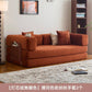 Fabric sofa bed folding dual-purpose free combination module sofa living room simple modern cream style teddy sofa Manwatstore