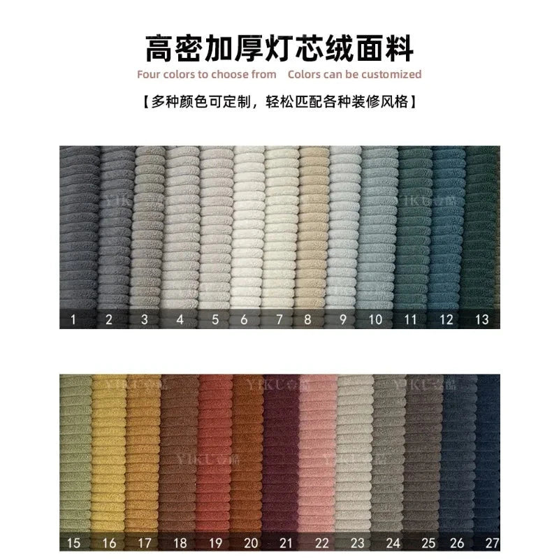 Fabric sofa bed folding dual-purpose free combination module sofa living room simple modern cream style teddy sofa Manwatstore
