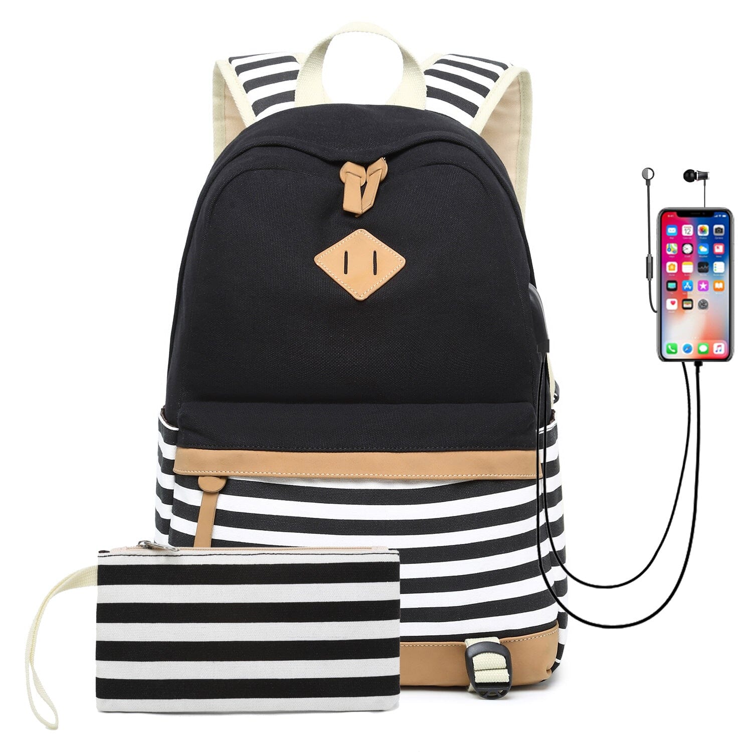 Fashion Korean printed canvas handbags 0 Manwatstore
