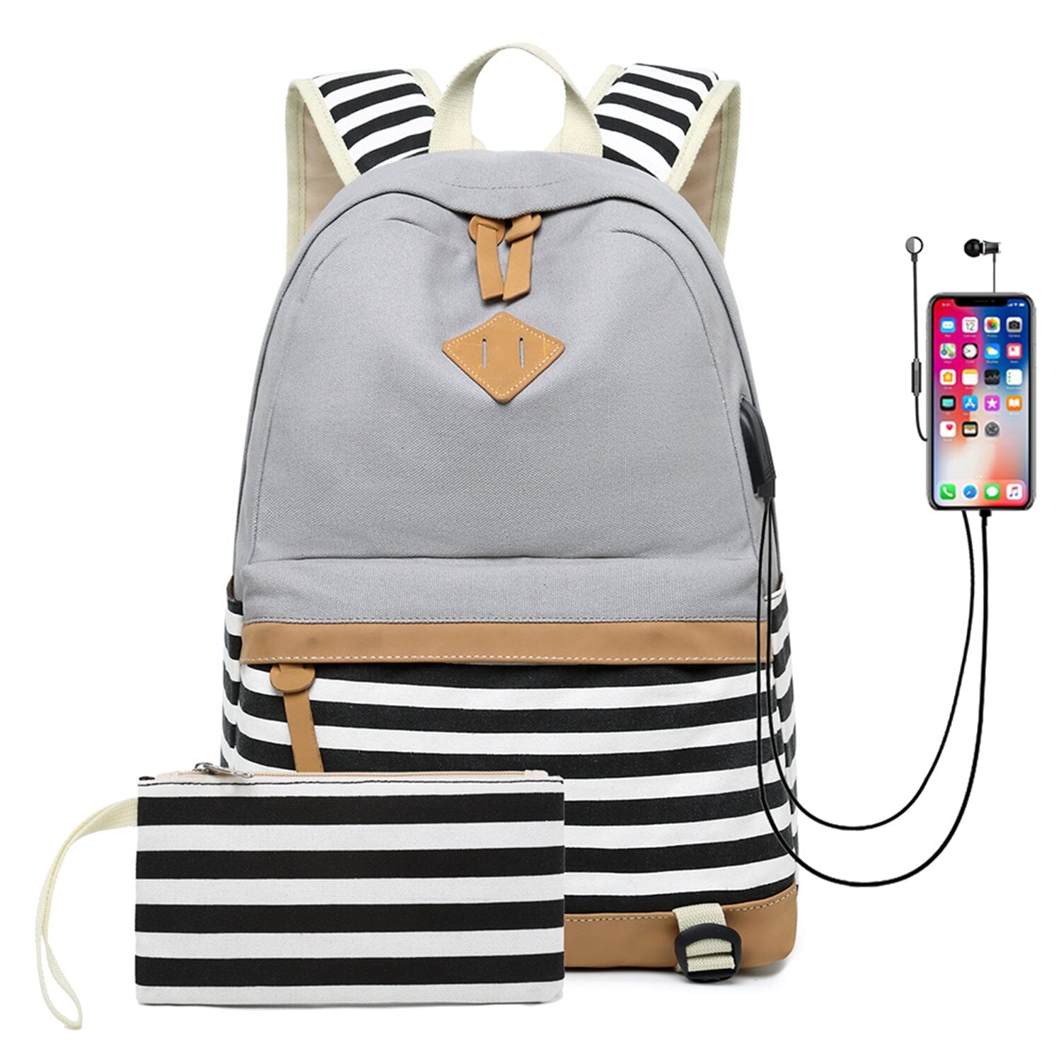 Fashion Korean printed canvas handbags 0 Manwatstore