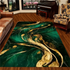 Flannel Printed Green Gold Marble Rug Abstract Art Design Soft Fleece Floor Mat Living Room Carpet Modern Decor Luxury Rugs Manwatstore