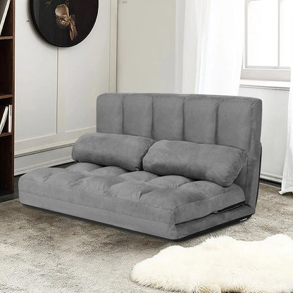 FlexiLounge Folding Floor Sofa Chair with Adjustable Backrest & Pillows Manwatstore