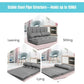 FlexiLounge Folding Floor Sofa Chair with Adjustable Backrest & Pillows Manwatstore