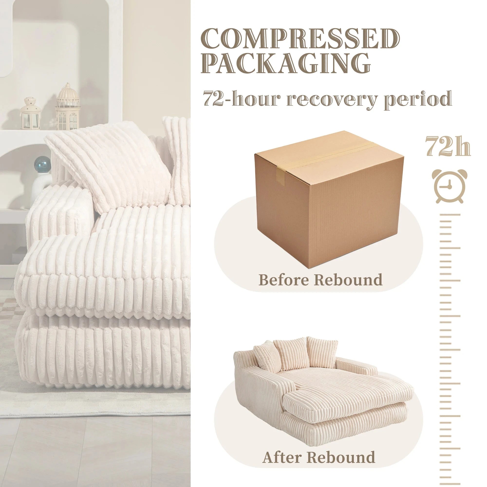 FlexiRest™ Vacuum-Compressed Sofa Bed Manwatstore
