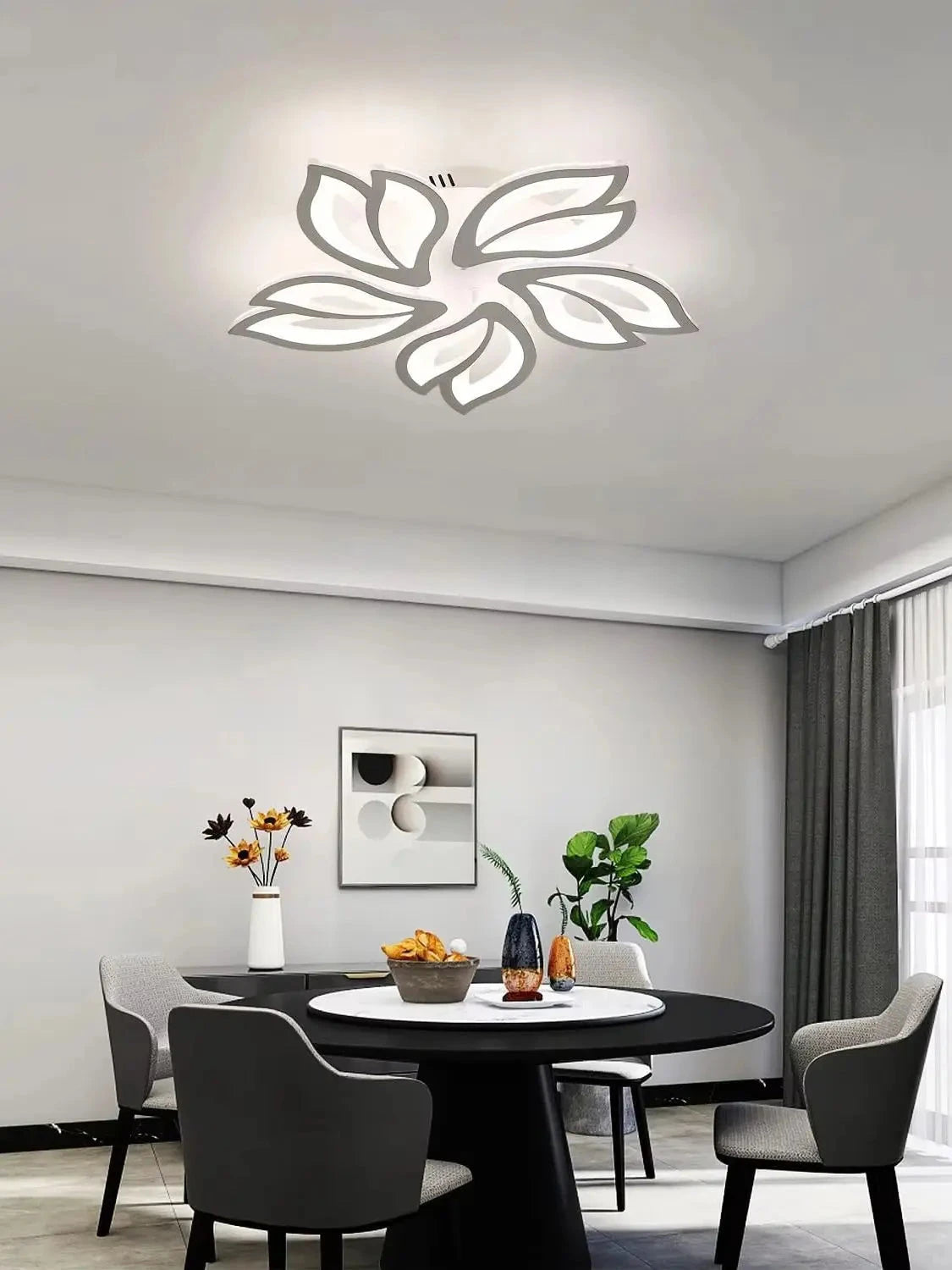 Flower Ceiling Fan with LED Light – Remote Controlled &amp; Dimmable Manwatstore