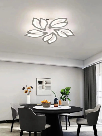 Flower Ceiling Fan with LED Light – Remote Controlled &amp; Dimmable Manwatstore