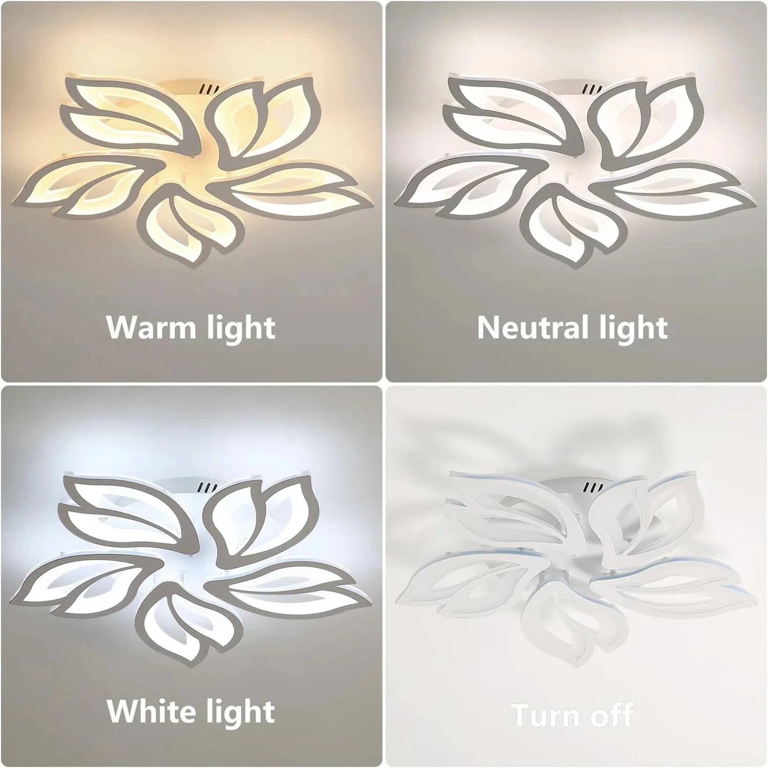 Flower Ceiling Fan with LED Light – Remote Controlled &amp; Dimmable Manwatstore