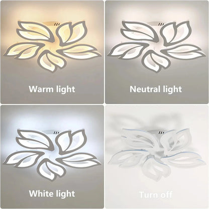 Flower Ceiling Fan with LED Light – Remote Controlled &amp; Dimmable Manwatstore