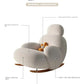 Fluffy White Lounge Recliner – Modern Ergonomic Floor Rocking Chair Manwatstore