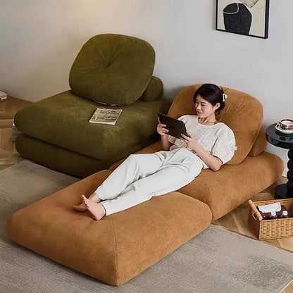 Foldable Living Room Sofa Bed Comfortable Single Sofas Folding Lazy Relax Pliable Sofa Multifunctional Pull Out Convertible Beds Manwatstore