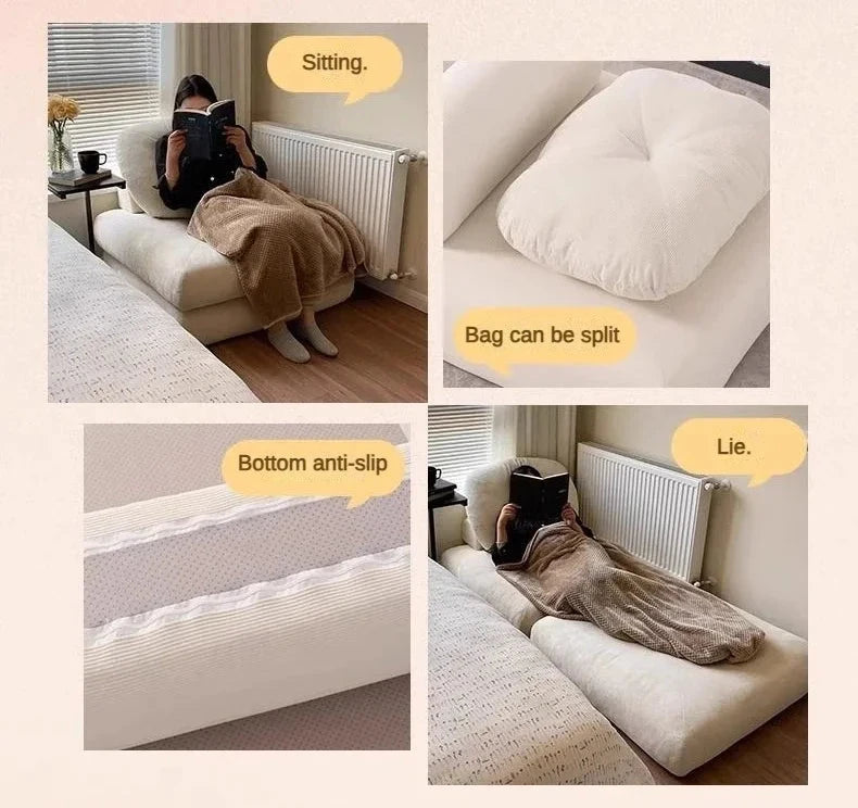 Foldable Living Room Sofa Bed Comfortable Single Sofas Folding Lazy Relax Pliable Sofa Multifunctional Pull Out Convertible Beds Manwatstore