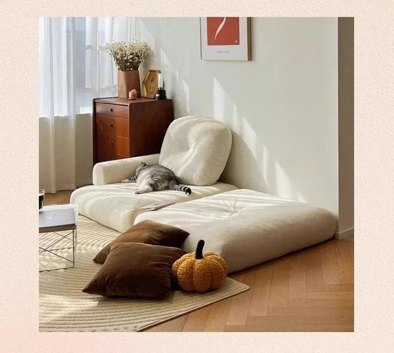 Foldable Living Room Sofa Bed Comfortable Single Sofas Folding Lazy Relax Pliable Sofa Multifunctional Pull Out Convertible Beds Manwatstore
