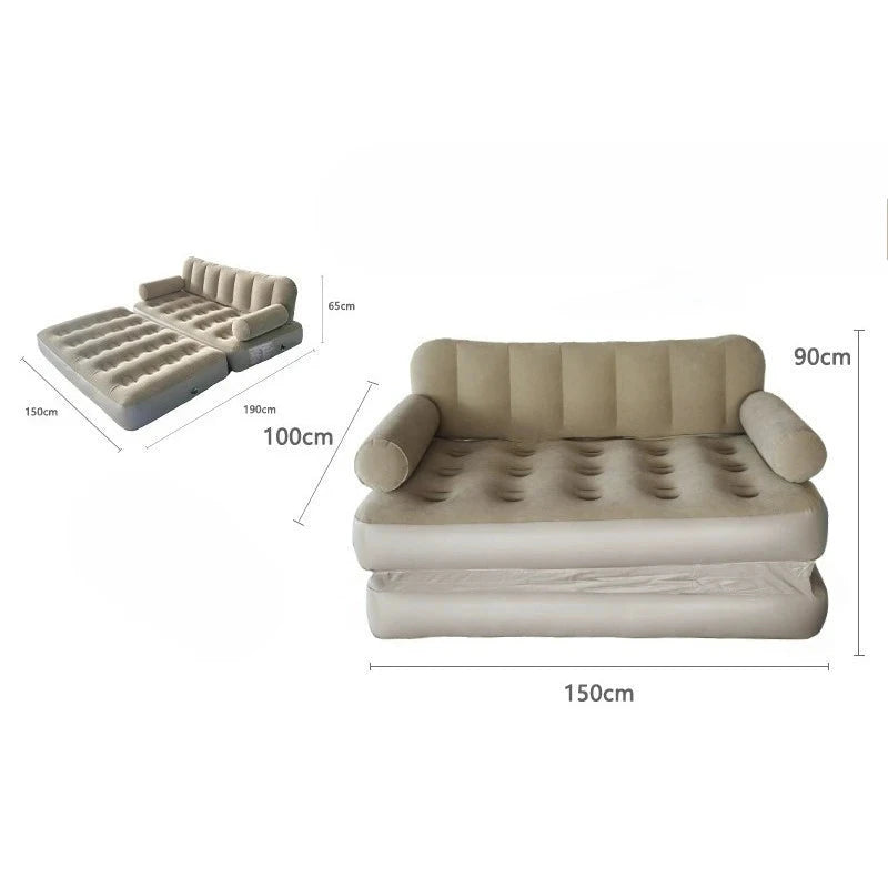 Folding Inflatable Sofa Bed – Thickened, Portable &amp; Comfortable Manwatstore