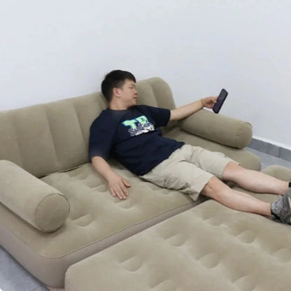 Folding Inflatable Sofa Bed – Thickened, Portable &amp; Comfortable Manwatstore