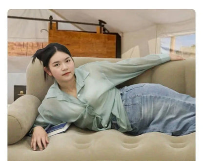 Folding Inflatable Sofa Bed – Thickened, Portable &amp; Comfortable Manwatstore
