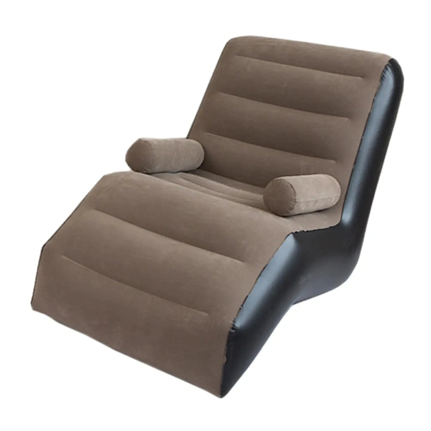 Folding Lazy Sofa with Armrests PVC Soft Folds Compactly Inflatable Sofa for Garden Leisure Gaming Lunch Break Indoor Outdoor Manwatstore