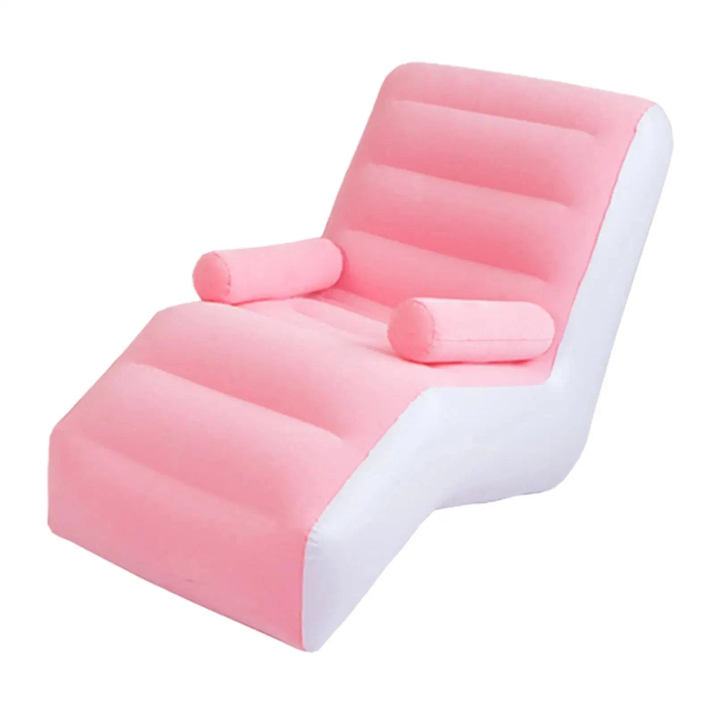 Folding Lazy Sofa with Armrests PVC Soft Folds Compactly Inflatable Sofa for Garden Leisure Gaming Lunch Break Indoor Outdoor Manwatstore