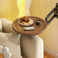 Folding Wall Table For Bed Retractable Wall-Mounted Desk Small Round Desk Wall Mounted tray Rotatable Bedside Storage Holder Manwatstore