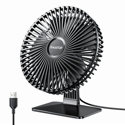 GAIATOP Desk Fan Portable USB Fan 90° Adjustable Cooling Fan Mute 3 Speed Adjustment Ultra Quiet Suitable For Home Desk Office Manwatstore