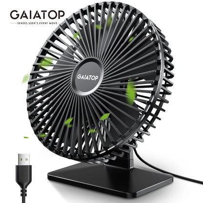 GAIATOP Desk Fan Portable USB Fan 90° Adjustable Cooling Fan Mute 3 Speed Adjustment Ultra Quiet Suitable For Home Desk Office Manwatstore