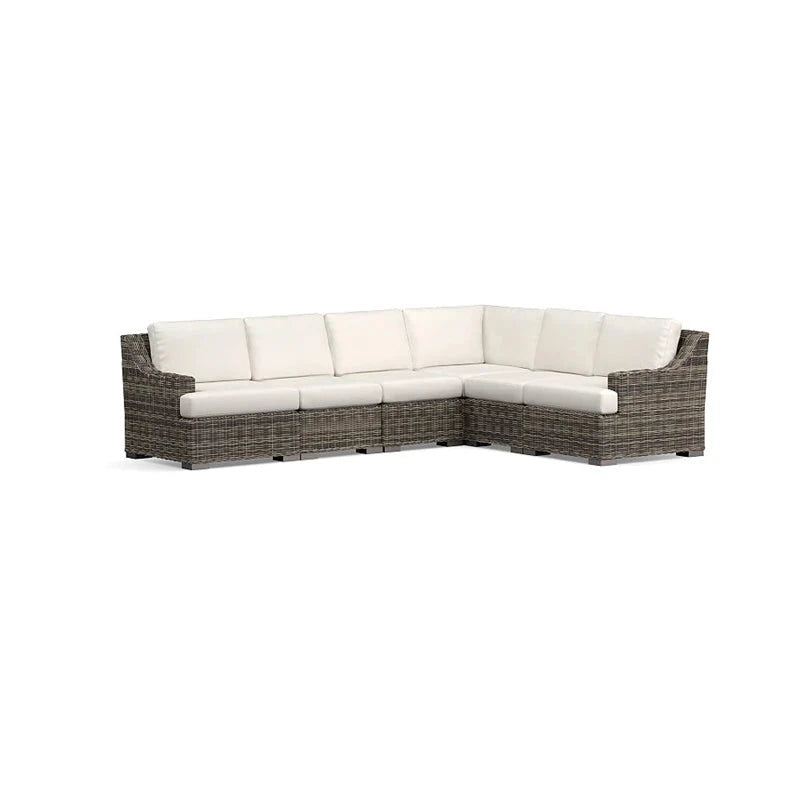Garden Rattan Sofa Set Outdoor Furniture Lounge Chaise And Loveseat Set Wicker Rattan Outdoor Sofa Set Patio Weaving Furniture Manwatstore