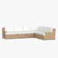 Garden Rattan Sofa Set Outdoor Furniture Lounge Chaise And Loveseat Set Wicker Rattan Outdoor Sofa Set Patio Weaving Furniture Manwatstore