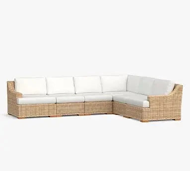 Garden Rattan Sofa Set Outdoor Furniture Lounge Chaise And Loveseat Set Wicker Rattan Outdoor Sofa Set Patio Weaving Furniture Manwatstore