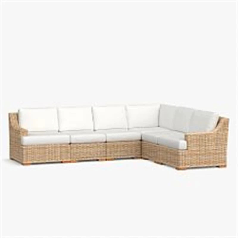 Garden Rattan Sofa Set Outdoor Furniture Lounge Chaise And Loveseat Set Wicker Rattan Outdoor Sofa Set Patio Weaving Furniture Manwatstore