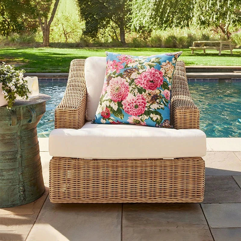 Garden Rattan Sofa Set Outdoor Furniture Lounge Chaise And Loveseat Set Wicker Rattan Outdoor Sofa Set Patio Weaving Furniture Manwatstore