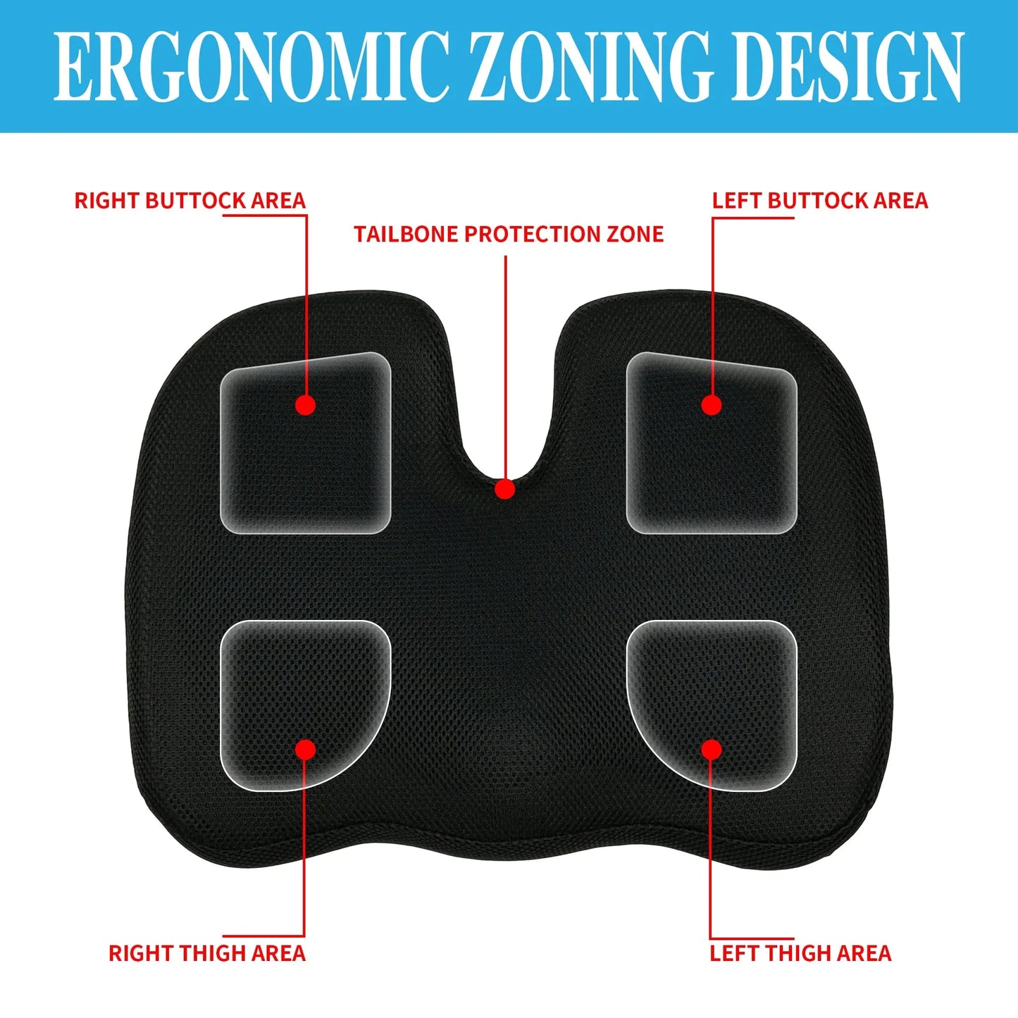 Gel-Enhanced Memory Foam Office Chair Cushion – Long-Lasting Comfort & Support Manwatstore
